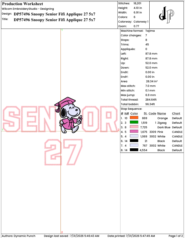 Senior Fifi Applique 27