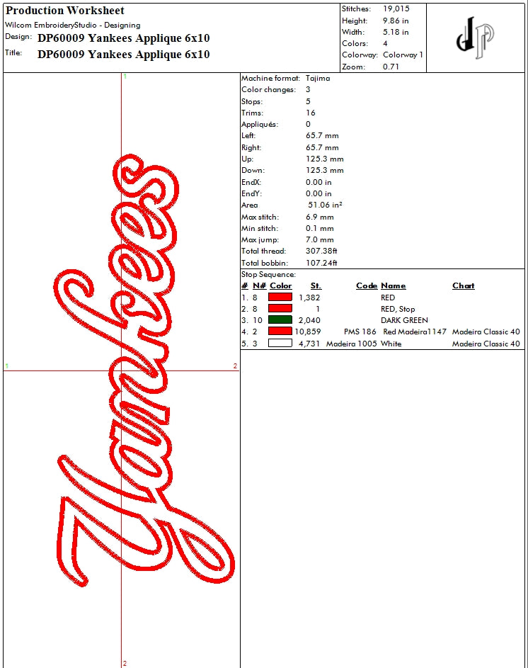 Yankees Applique