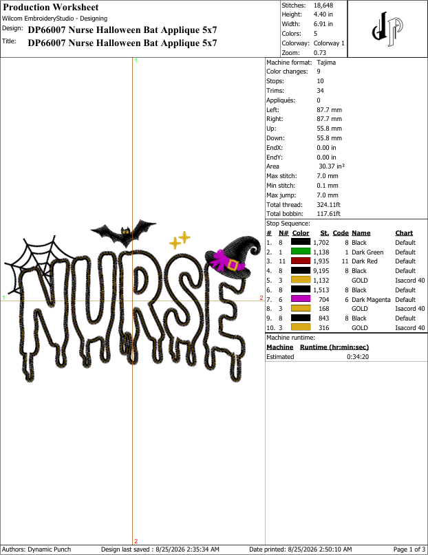 Nurse Halloween Applique