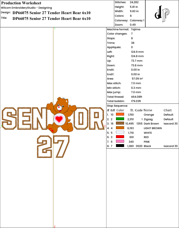 Senior Tender Heart Bear