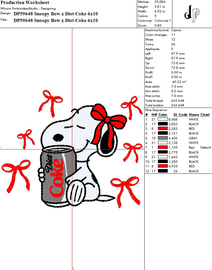 Snoopy Bow x Diet Coke