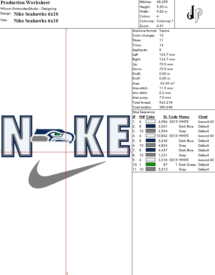 Nike x Seattle Seahawks (Applique Included)