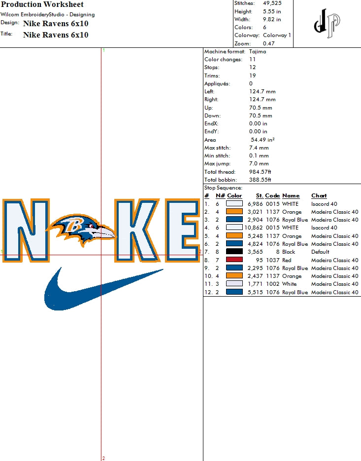 Nike x Baltimore Ravens (Applique Included)