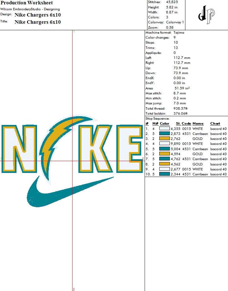 Nike x Los Angeles Chargers (Applique Included)