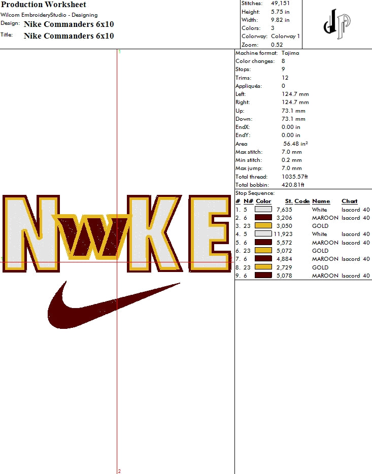 Nike x Washington Commanders (Applique Included)