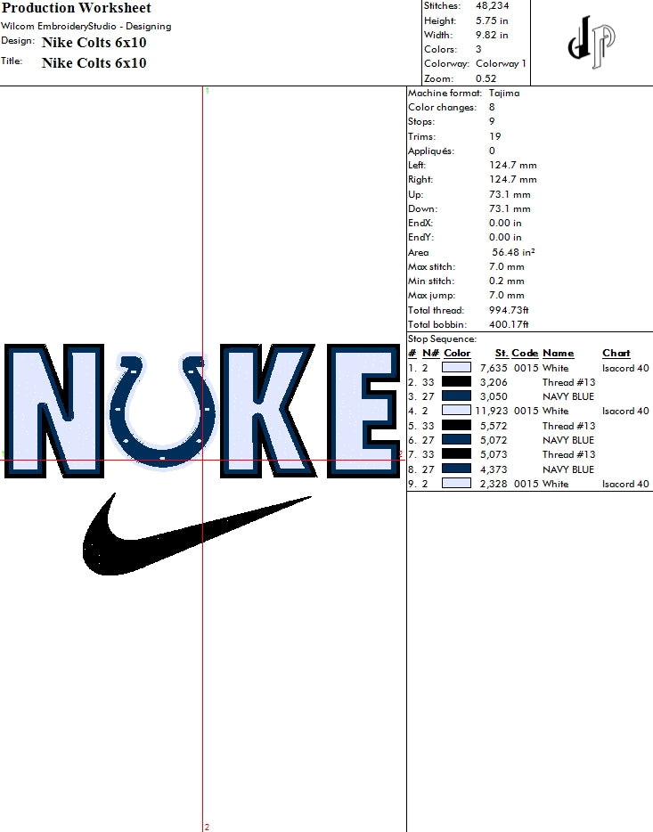 Nike x Indianapolis Colts (Applique Included)