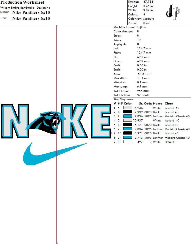 Nike x Carolina Panthers (Applique Included)