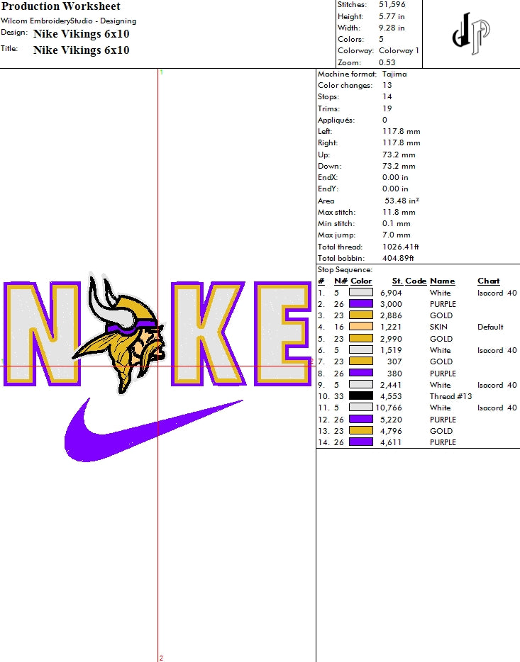 Nike x Minnesota Vikings (Applique Included)