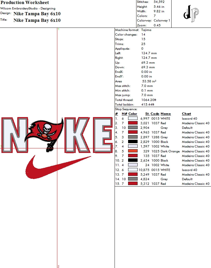 Nike x Tampa Bay Buccaneers (Applique Included)