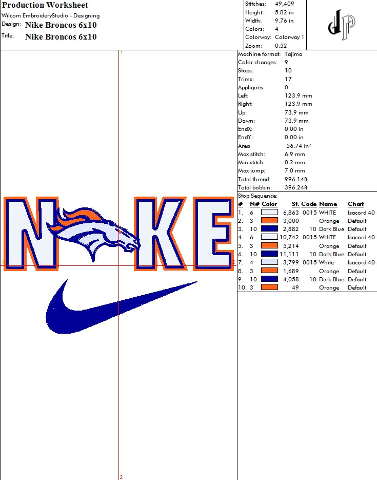 Nike x Denver Broncos (Applique Included)