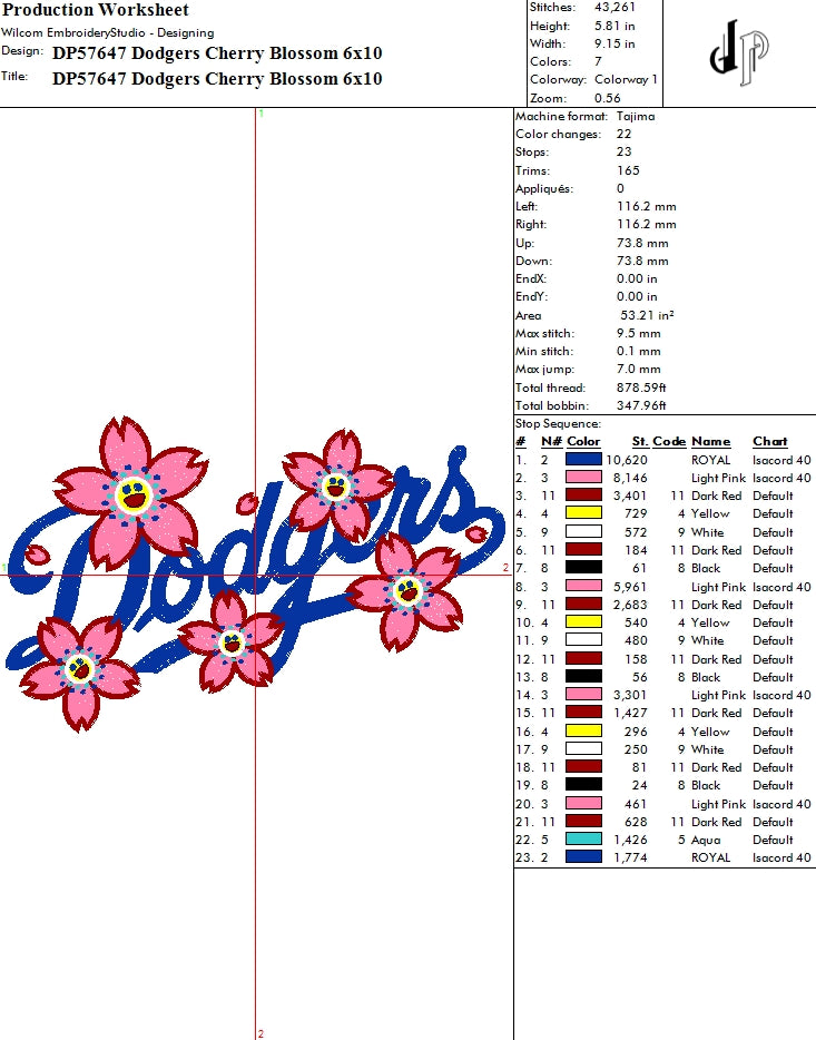 Dodgers Cherry Blossom