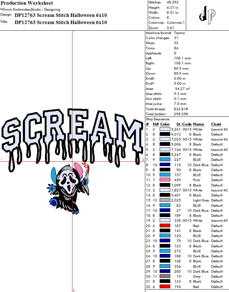 Scream Stitch Halloween