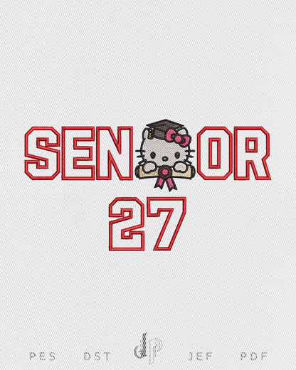 Senior Hello Kitty Applique 27