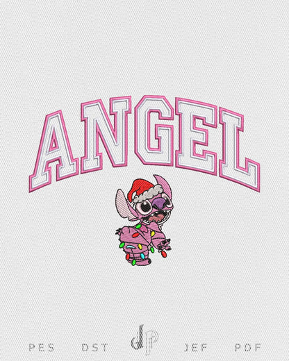 Stitch Angel Christmas Couple