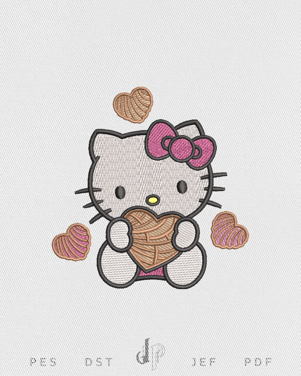 Hello Kitty Concha Embroidery Design | Dynamic Punch