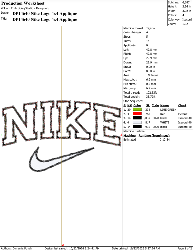 Nike (Applique Included)