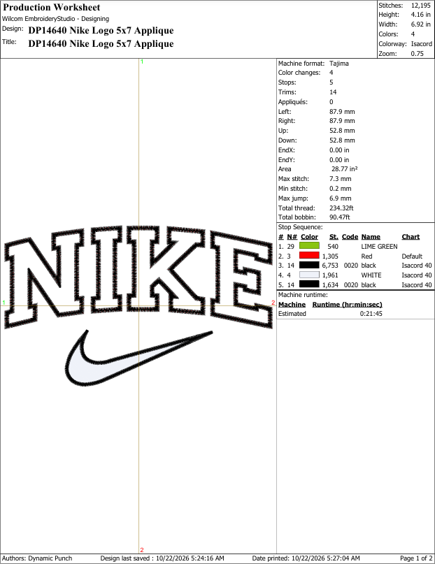 Nike (Applique Included)