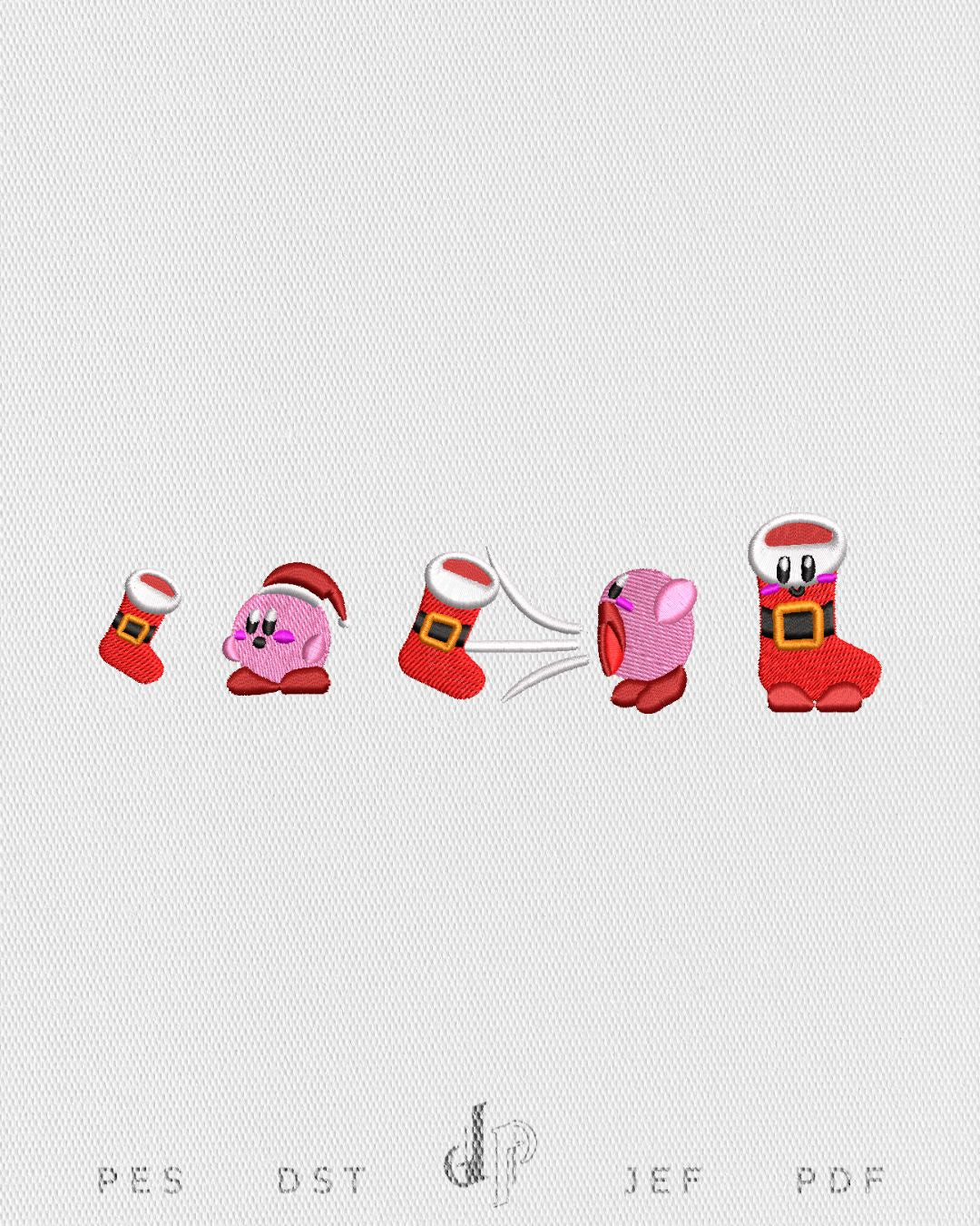 Kirby Santa Socks