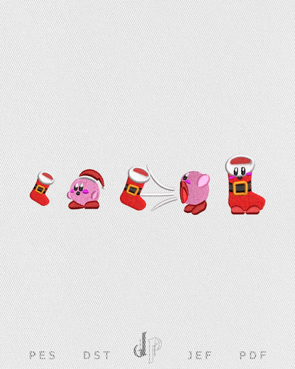 Kirby Santa Socks