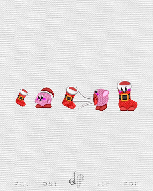 Kirby Santa Socks