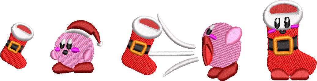 Kirby Santa Socks