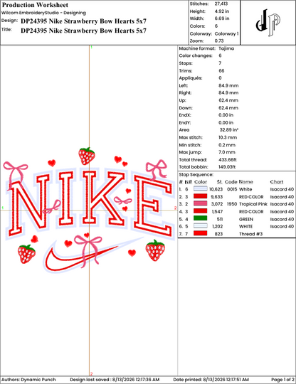 Nike Strawberry Bow Hearts