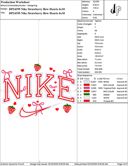 Nike Strawberry Bow Hearts