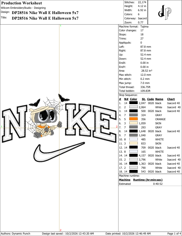 Nike x Wall E Halloween