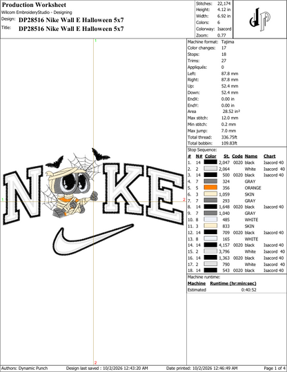 Nike x Wall E Halloween