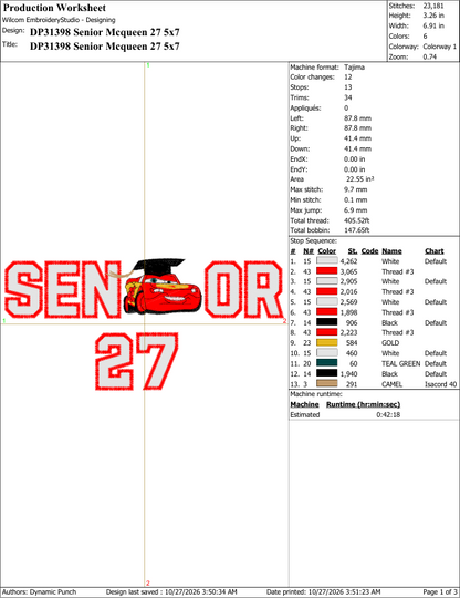 Senior McQueen 27