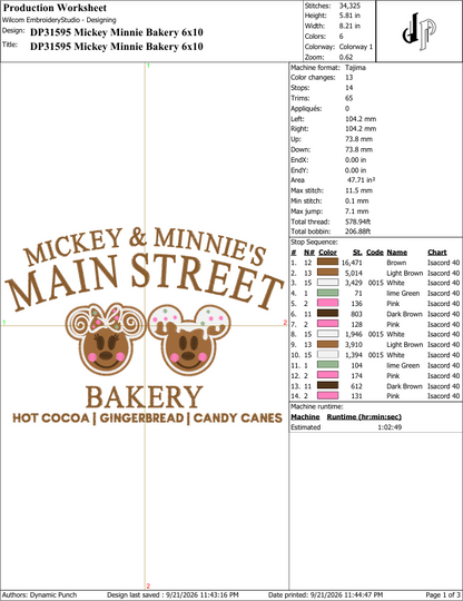 Mickey Minnie Main Street Bakery