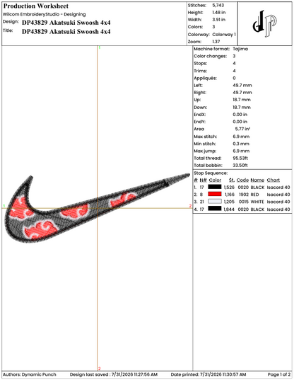 Akatsuki Nike Swoosh