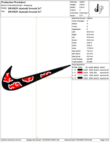Akatsuki Nike Swoosh