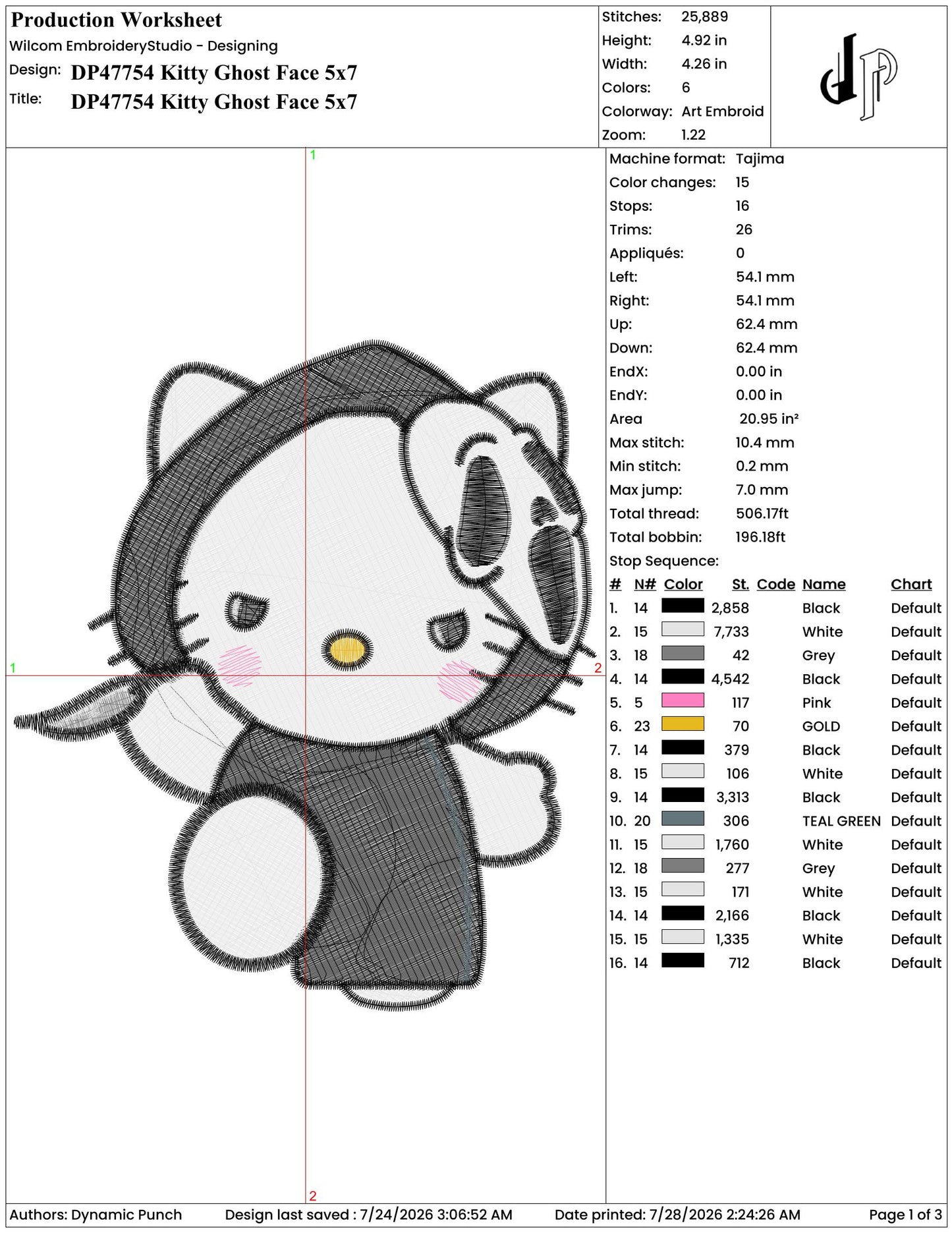 Hello Kitty Ghost Face