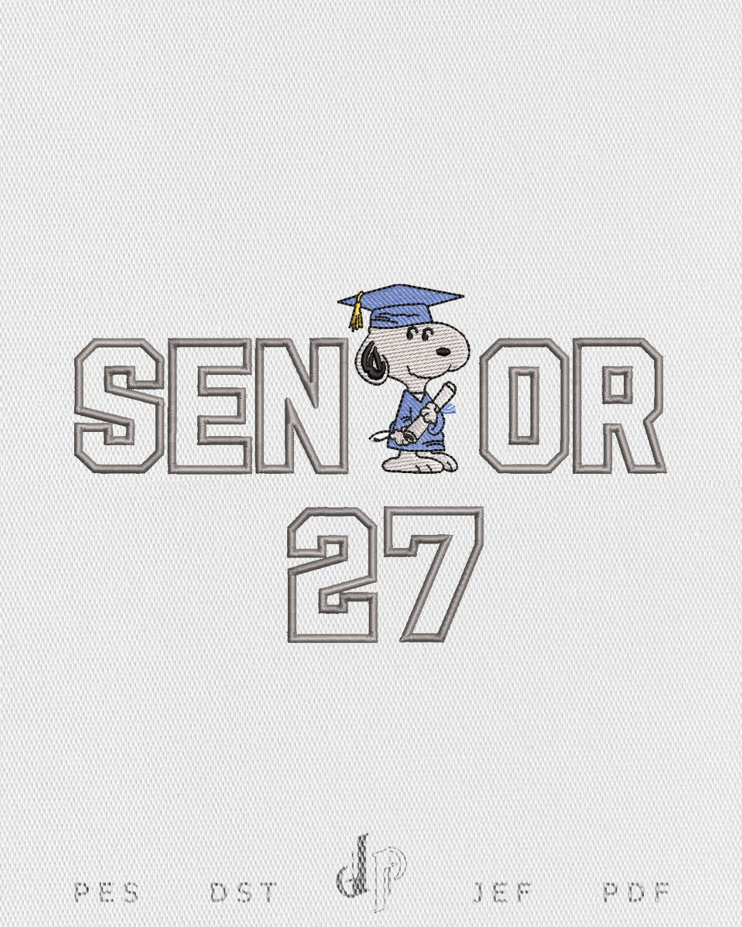 Senior Snoopy Applique 27