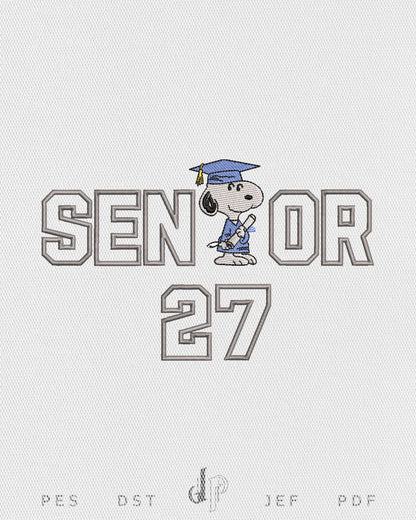 Senior Snoopy Applique 27
