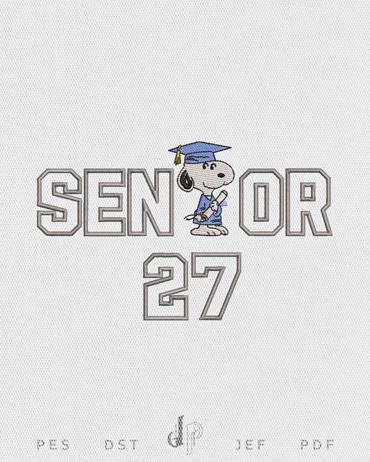 Senior Snoopy Applique 27 - Dynamic Punch