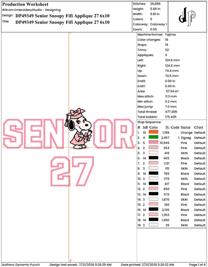 Senior Fifi Applique 27