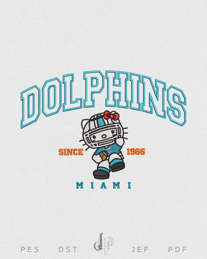 Hello Kitty x Dolphins (Applique Included)