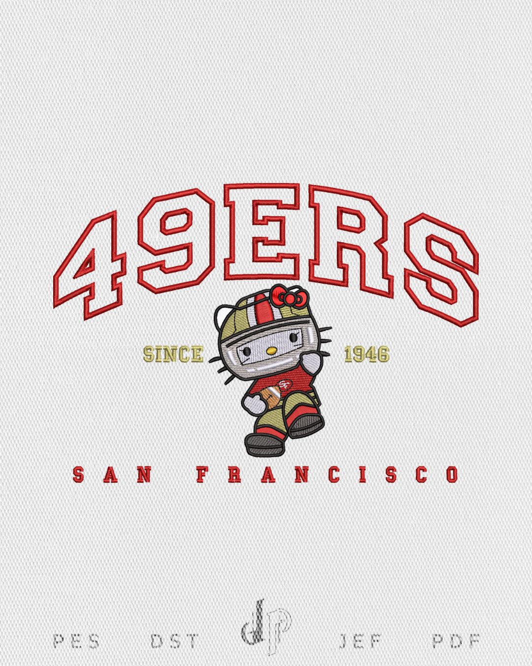 Hello Kitty x SF 49ers (Applique Included)