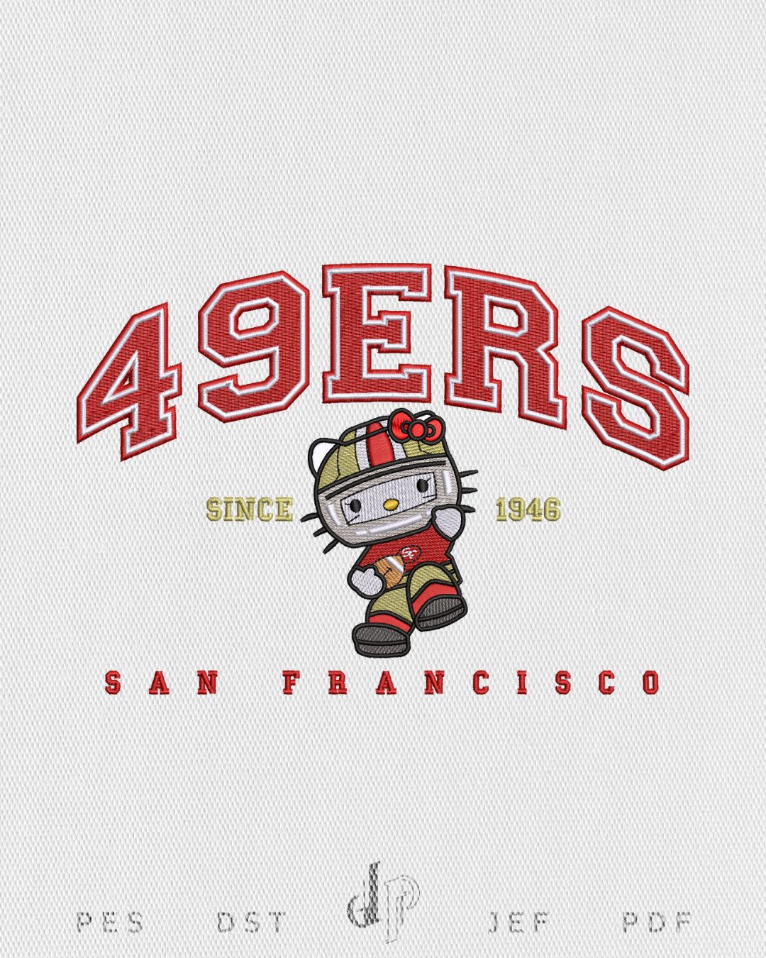 Hello Kitty x SF 49ers (Applique Included)