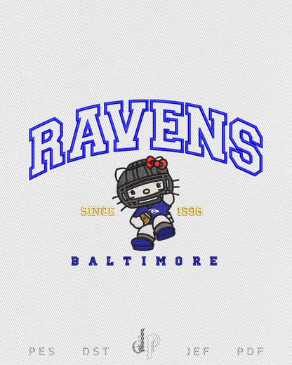 Hello Kitty x Ravens (Applique Included)