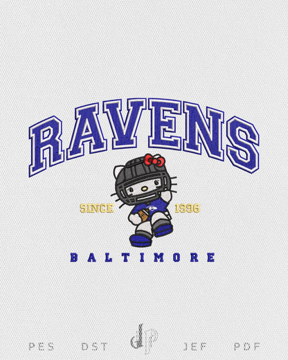 Hello Kitty x Ravens (Applique Included)