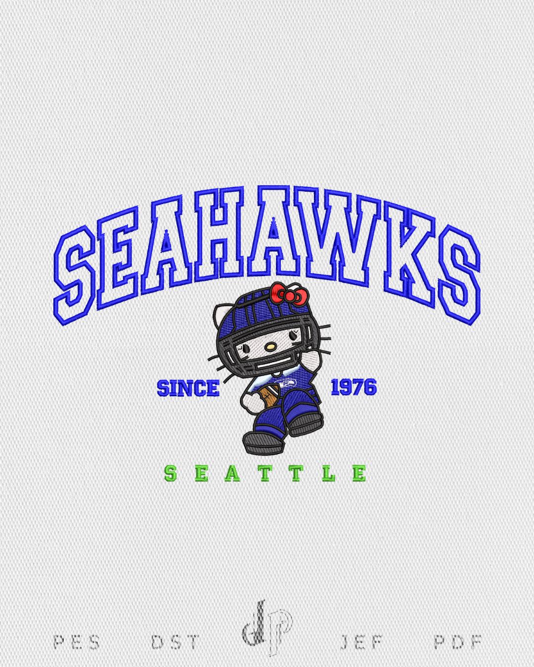 Hello Kitty x Seahawks (Applique Included)