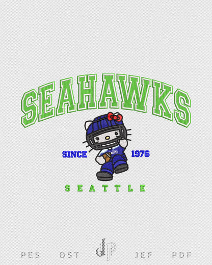 Hello Kitty x Seahawks (Applique Included)