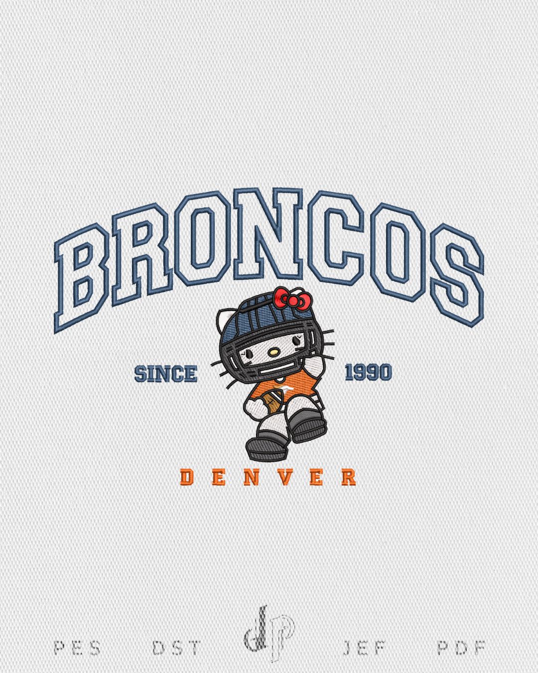 Hello Kitty x Broncos (Applique Included)