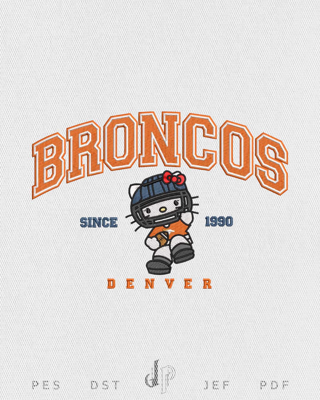 Hello Kitty x Broncos (Applique Included)