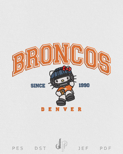 Hello Kitty x Broncos (Applique Included)