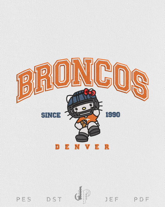 Hello Kitty x Broncos (Applique Included)