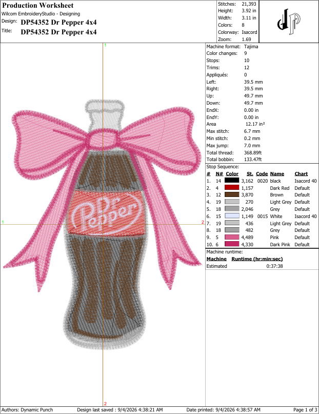 Dr Pepper Bottle Bow